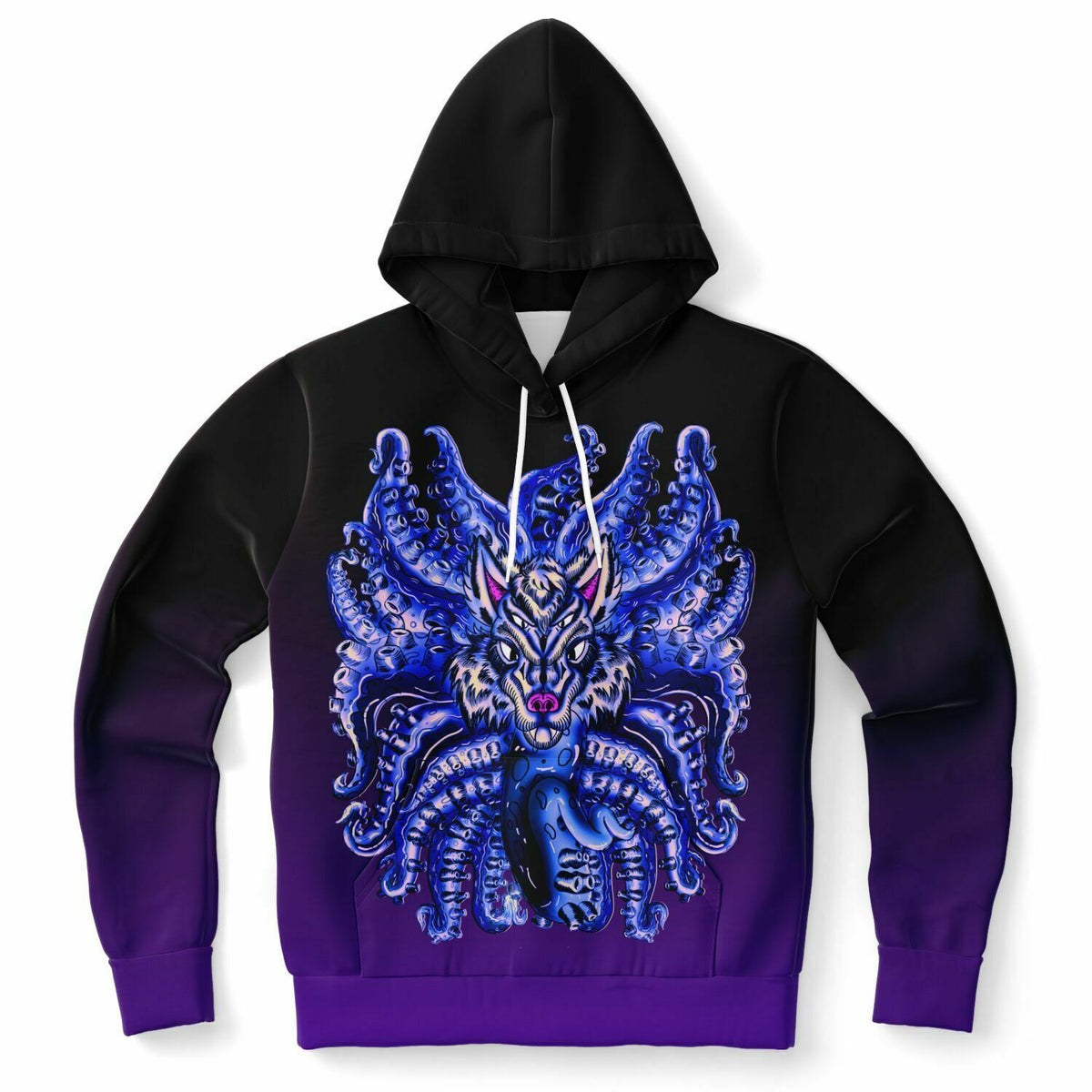 Deep Velvet Blue-Yellow Wolf Tulu Athletic Hoodie