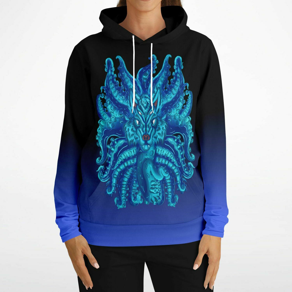 Deep Blue Wolf Tulu Athletic Hoodie