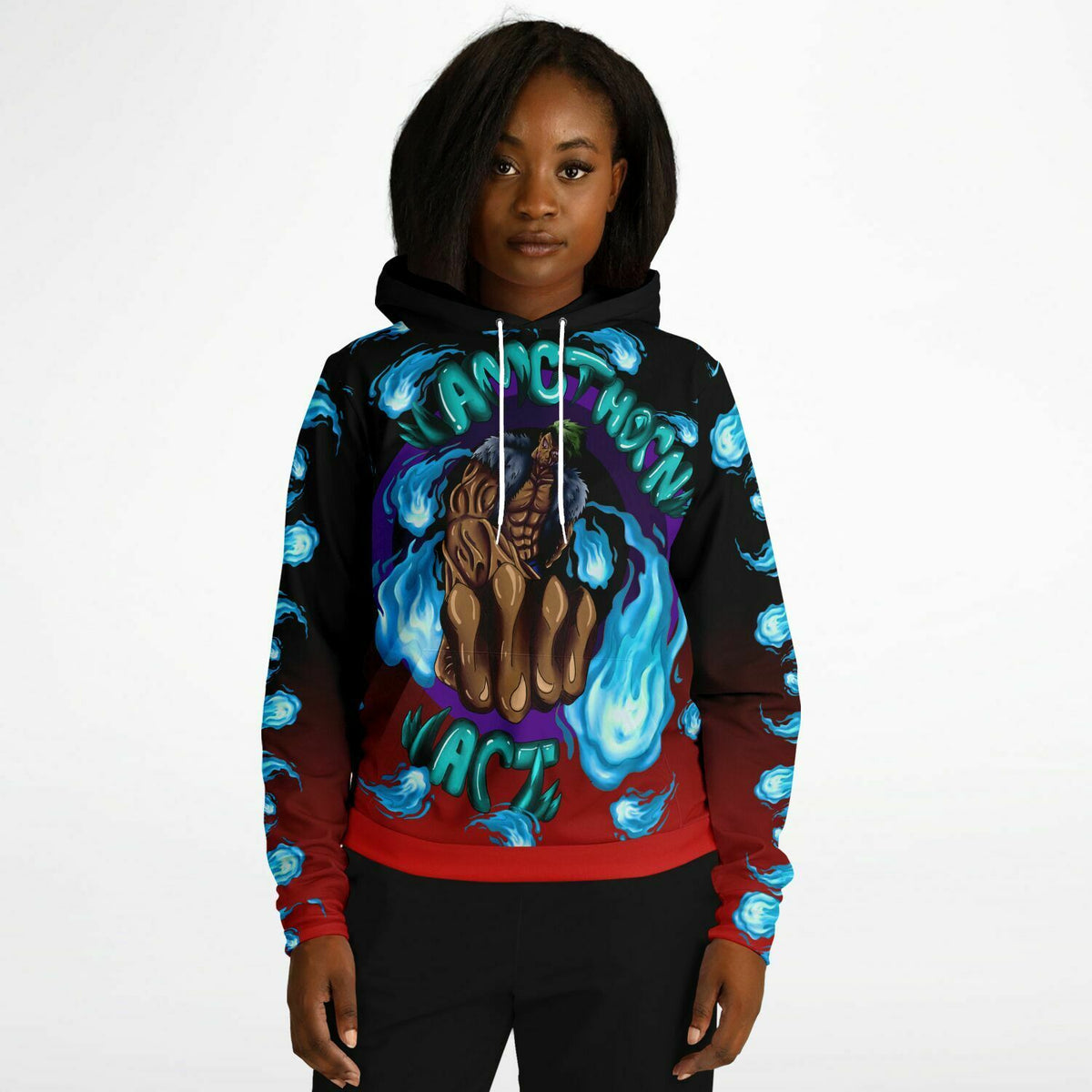 AMCThorn Art Flamesplosion Hoodie with Red Gradient