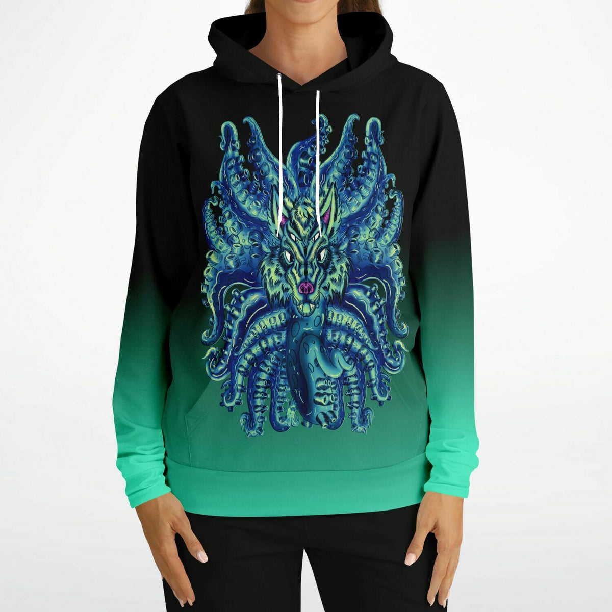 Deep Blue Sea Wolf Tulu Athletic Hoodie