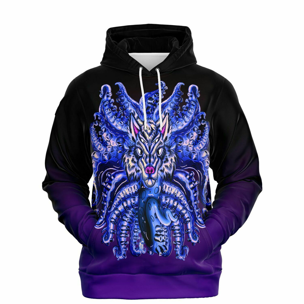 Deep Velvet Blue-Yellow Wolf Tulu Athletic Hoodie