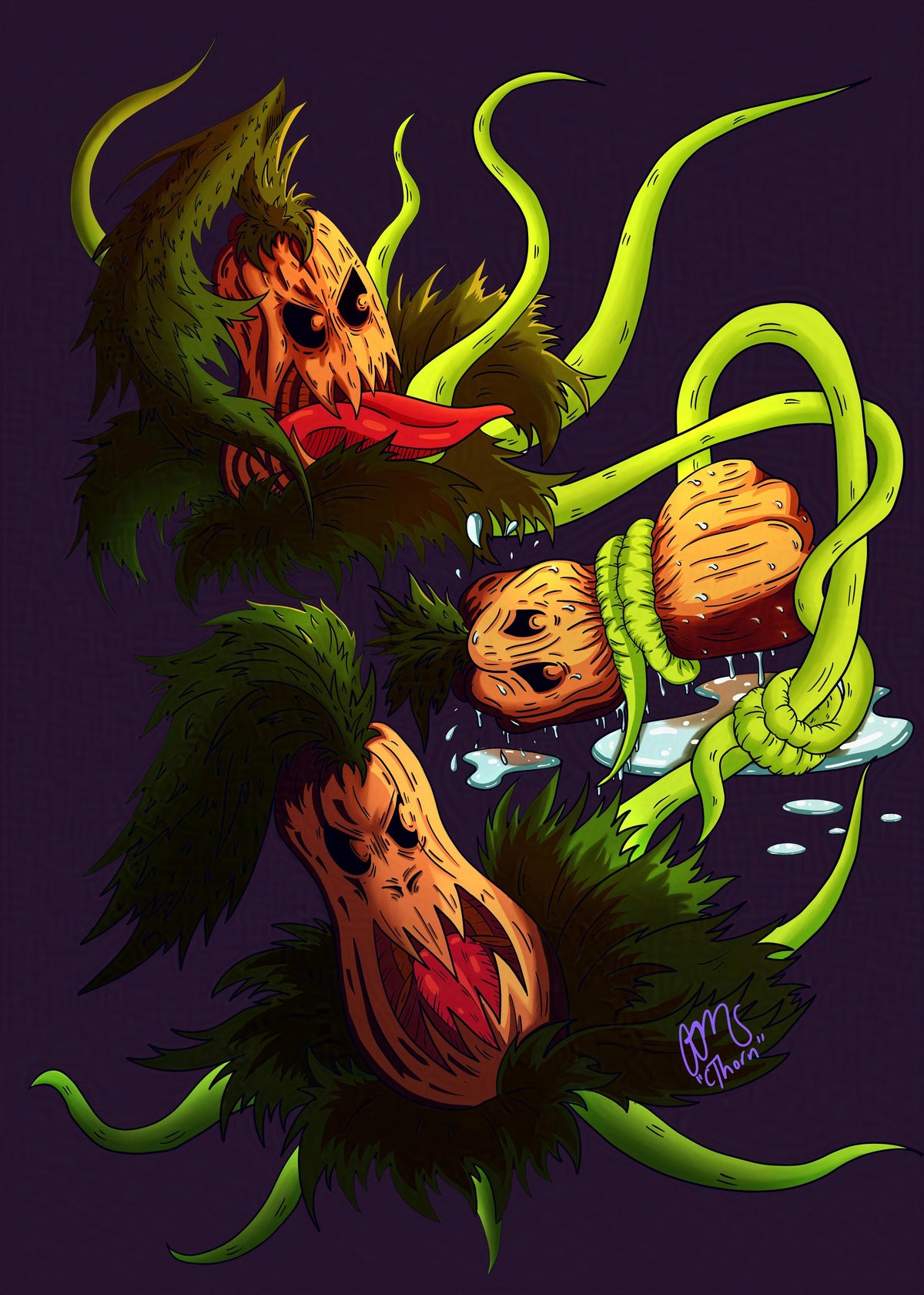 Gallery Quality Pumpkin Gremvine Giclée Print