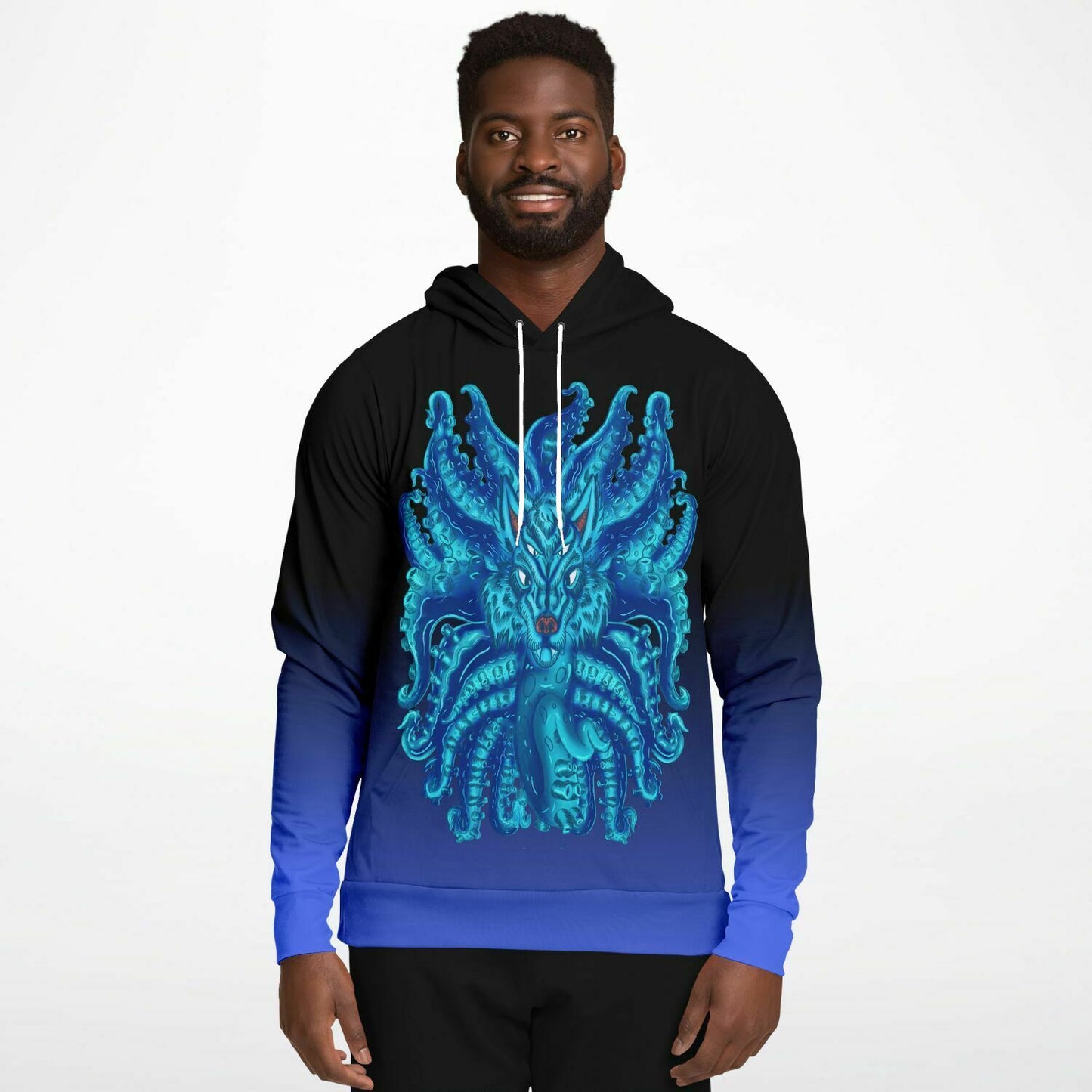 Deep Blue Wolf Tulu Athletic Hoodie
