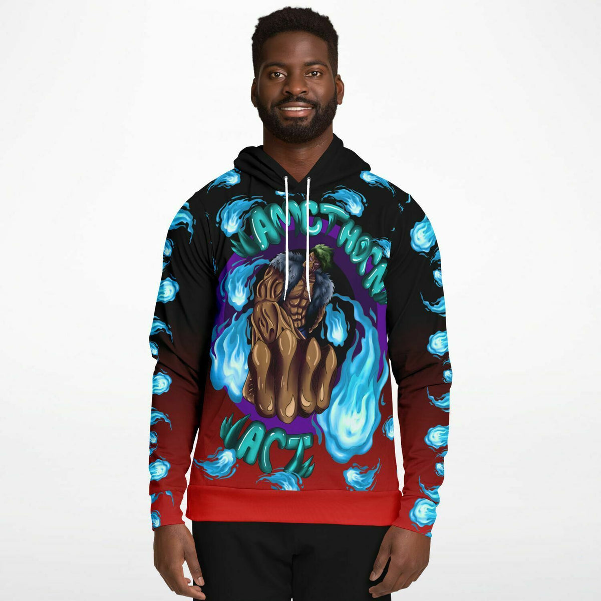 AMCThorn Art Flamesplosion Hoodie with Red Gradient