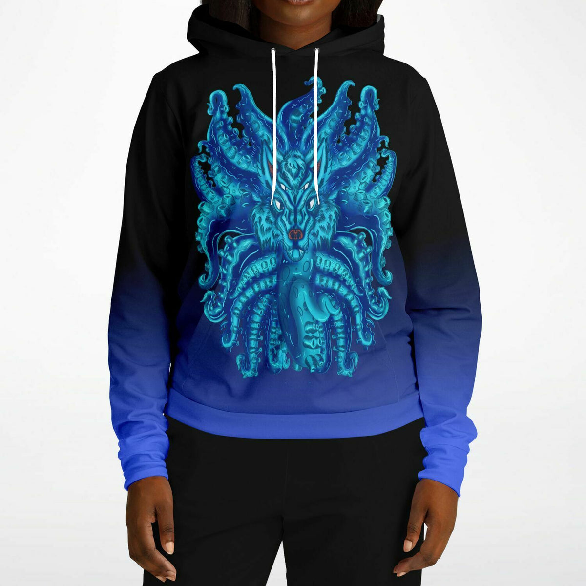 Deep Blue Wolf Tulu Athletic Hoodie