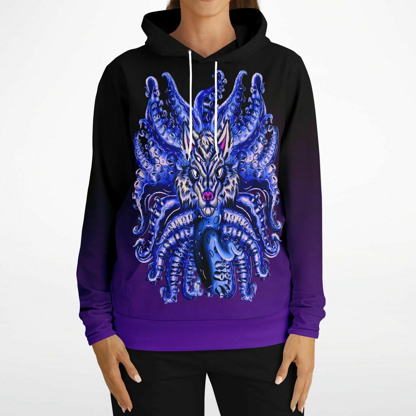 Deep Velvet Blue-Yellow Wolf Tulu Athletic Hoodie