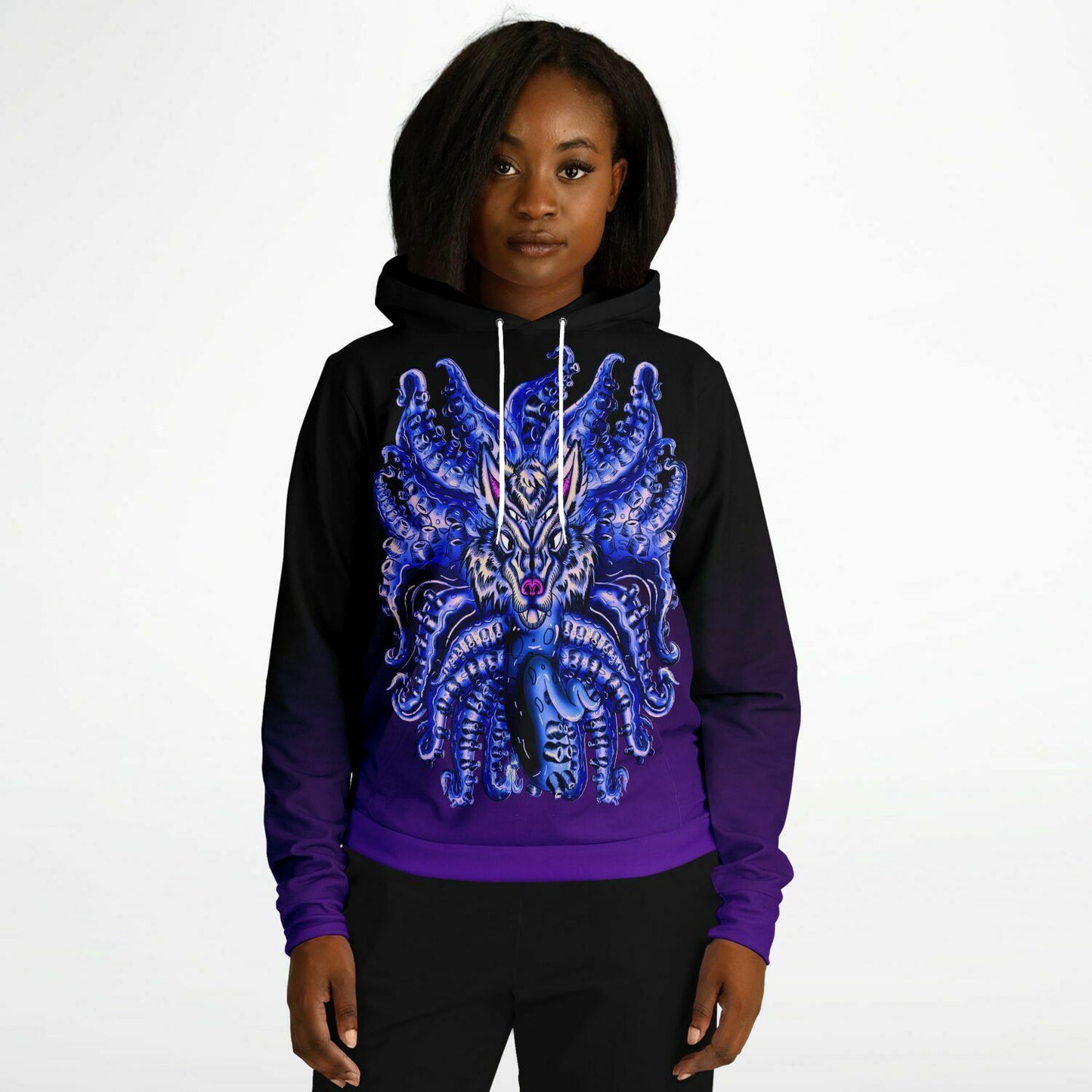 Deep Velvet Blue-Yellow Wolf Tulu Athletic Hoodie