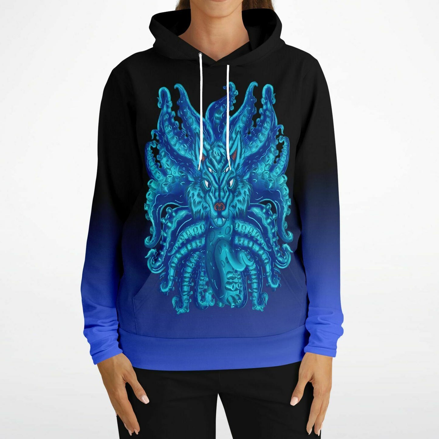 Deep Blue Wolf Tulu Athletic Hoodie