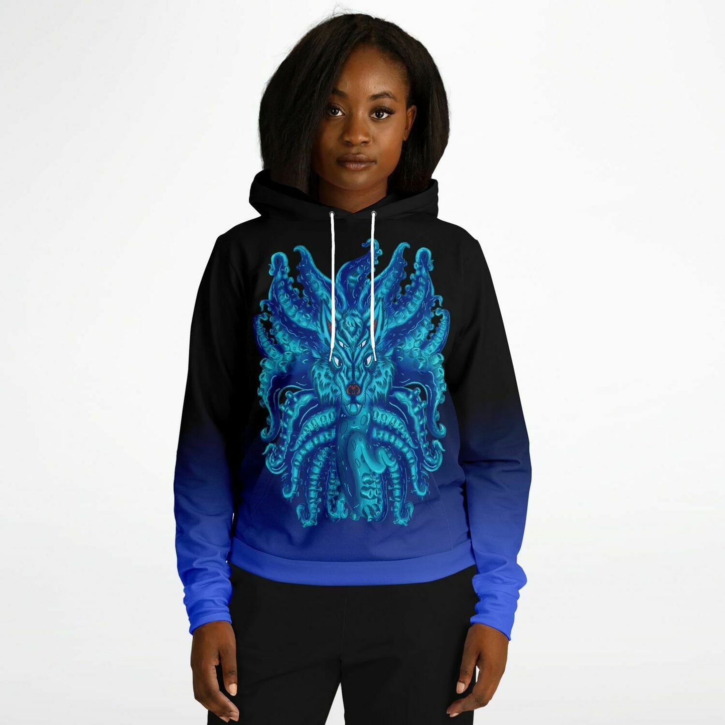 Deep Blue Wolf Tulu Athletic Hoodie