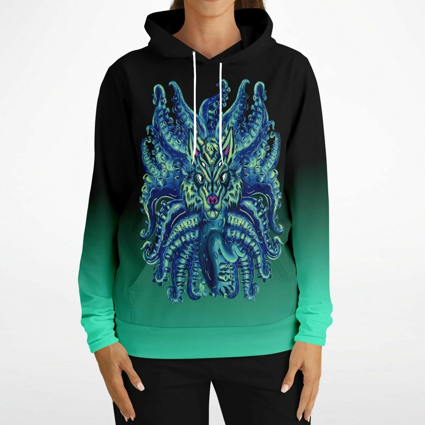 Deep Blue Sea Wolf Tulu Athletic Hoodie