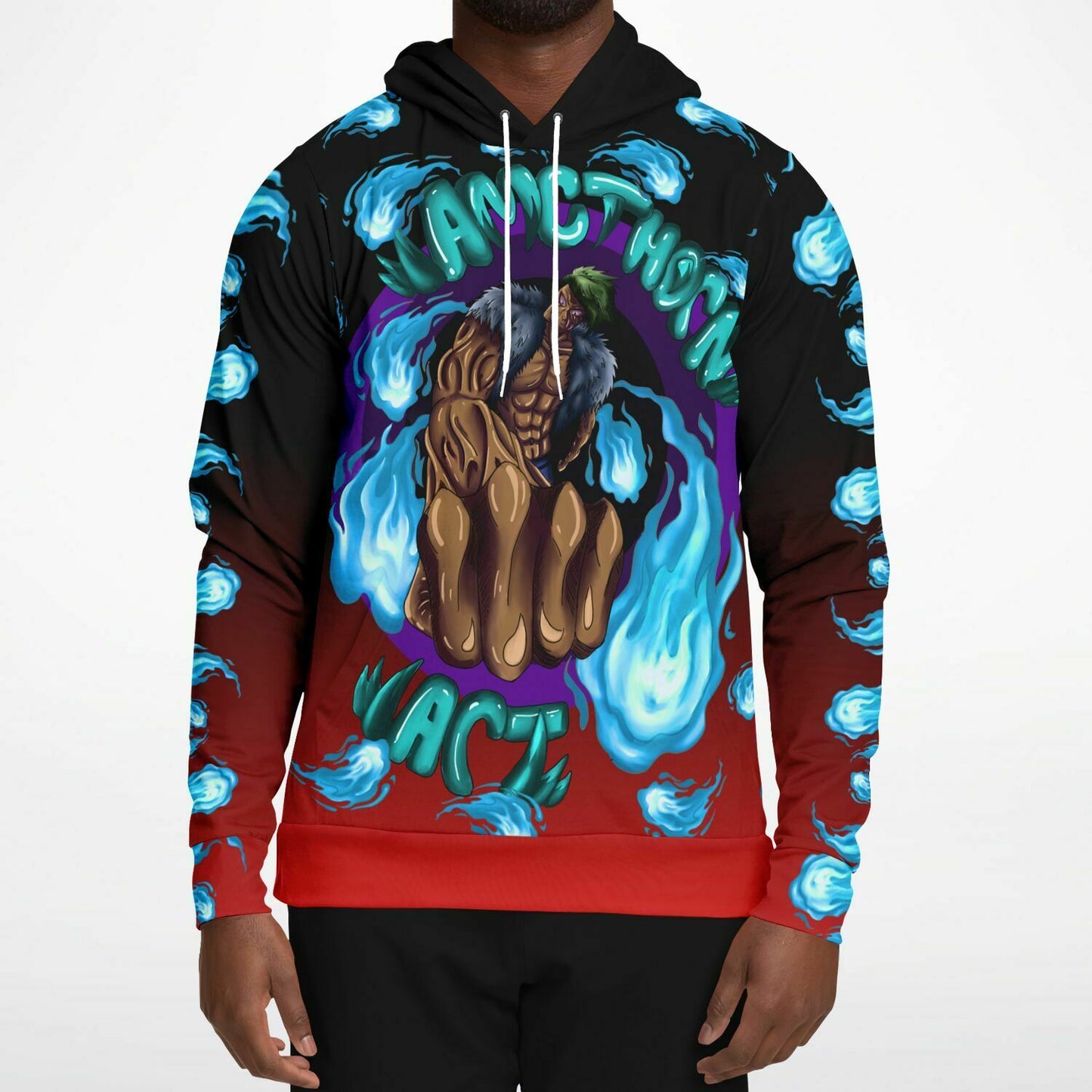 AMCThorn Art Flamesplosion Hoodie with Red Gradient