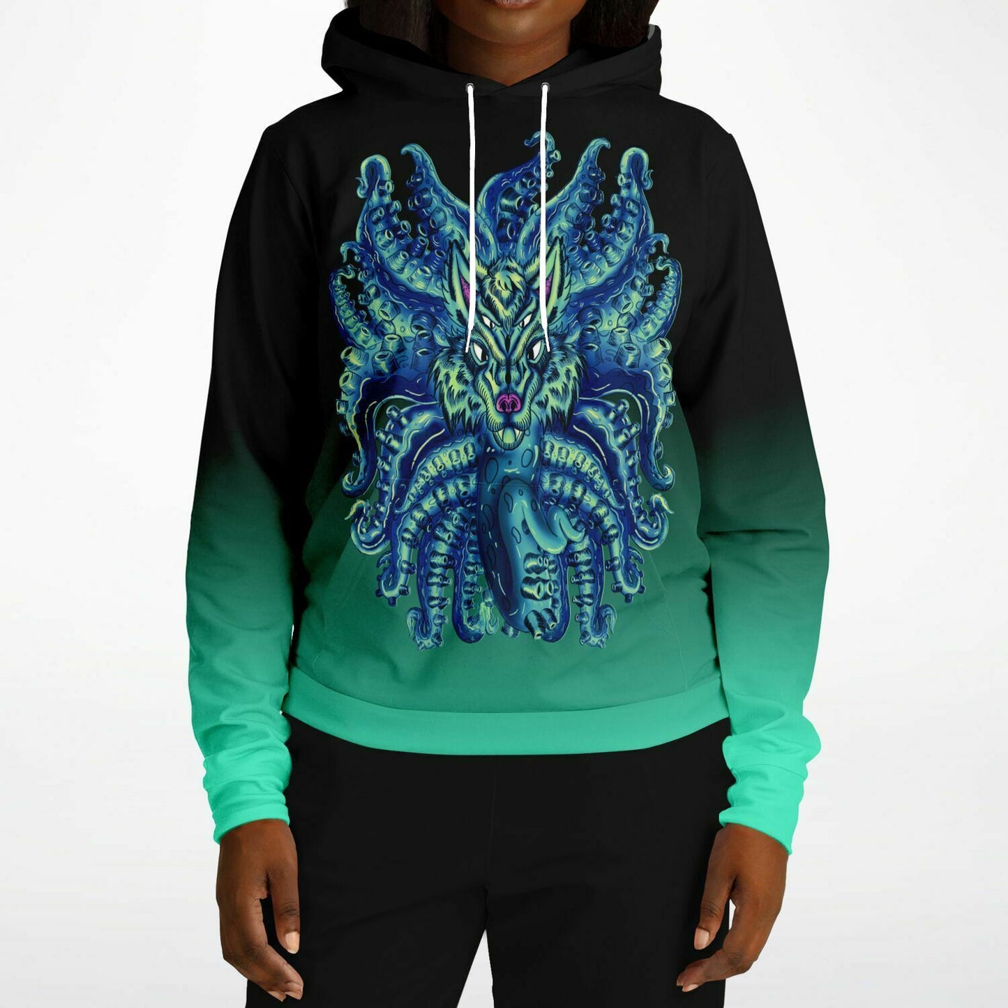 Deep Blue Sea Wolf Tulu Athletic Hoodie