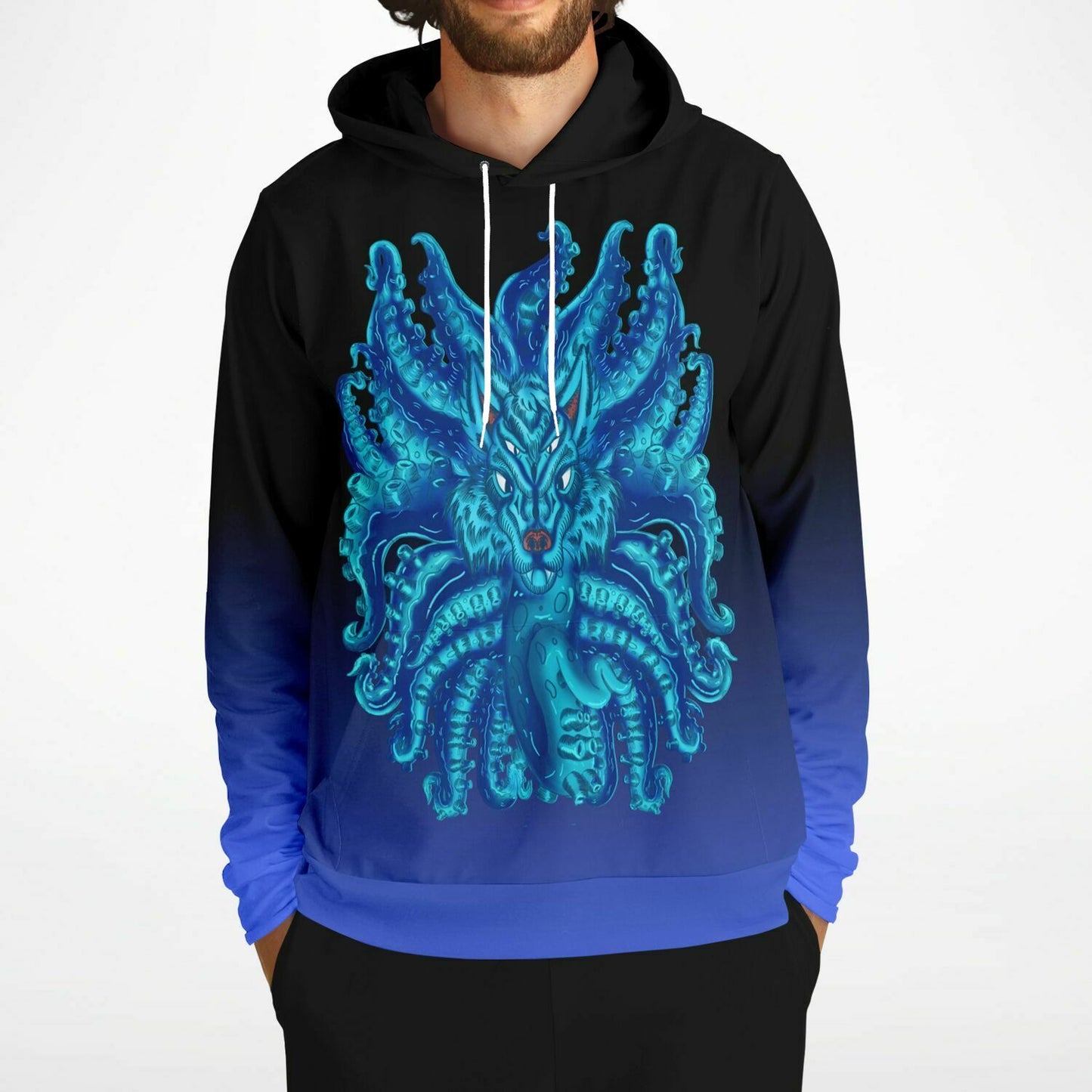 Deep Blue Wolf Tulu Athletic Hoodie