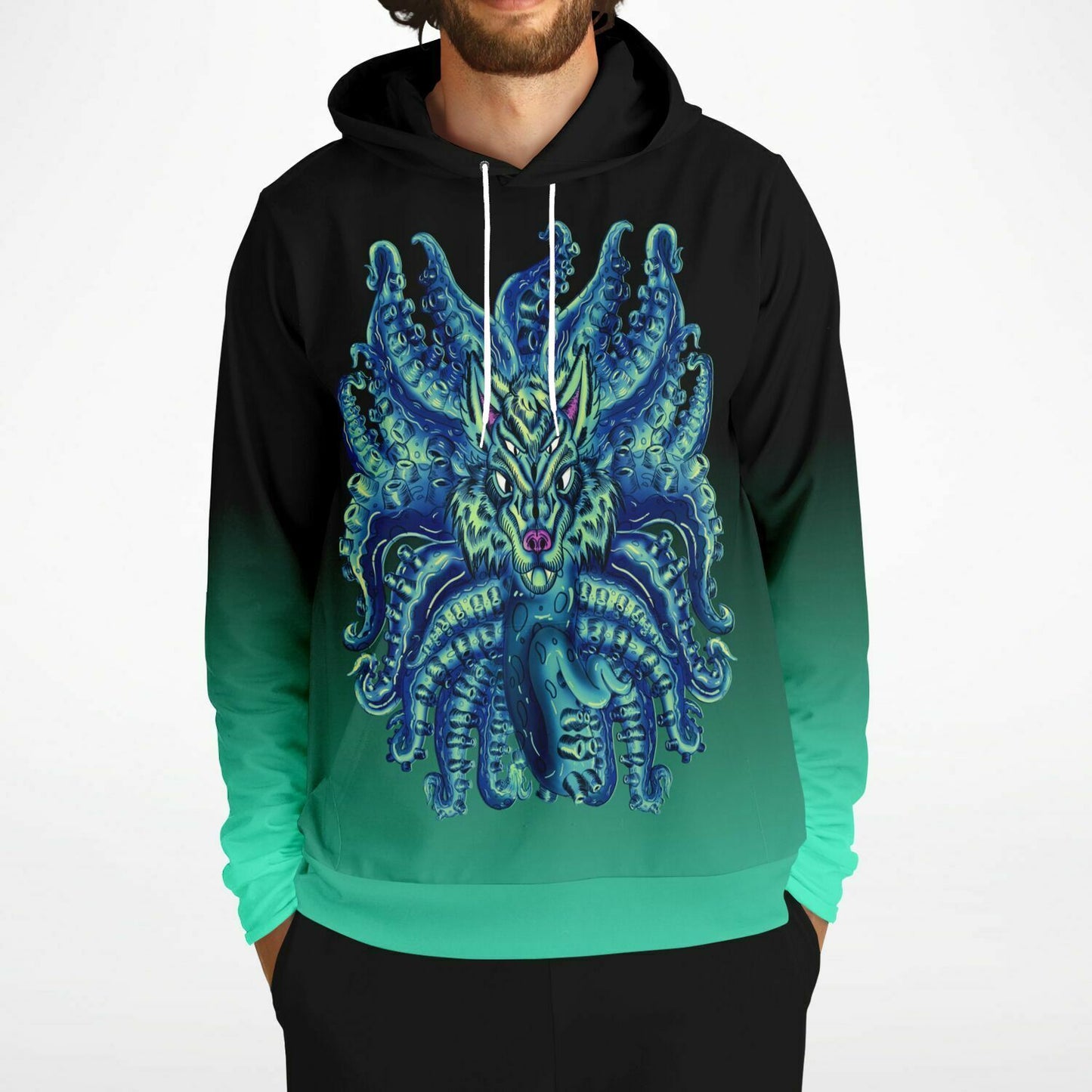 Deep Blue Sea Wolf Tulu Athletic Hoodie